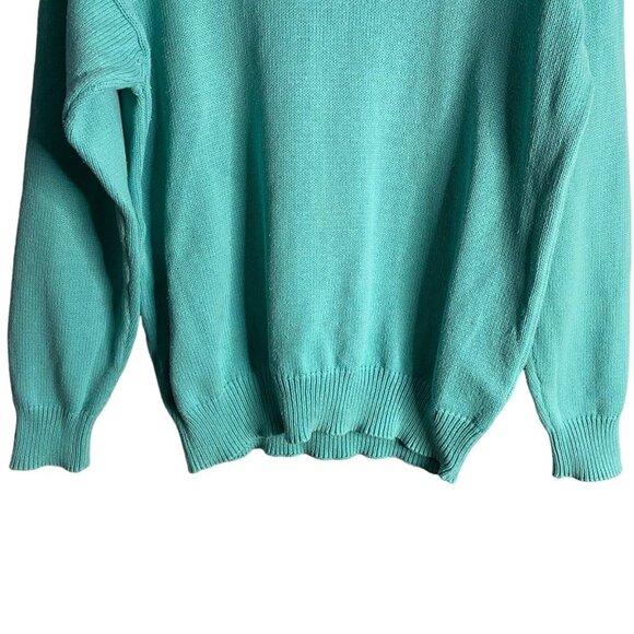 Bay Club Women's Vintage Teal Crewneck Knit Sweater - Picture 3 of 8
